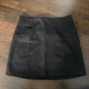 Black Mini Skirt Suede
